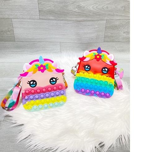 ❊ Tas Selempang Anak Pop it Unicorn Big Size - 000-50B# ➯