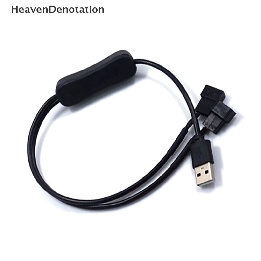 [HeavenDenotation] Kabel USB 1sampai2 4pin 12V Ke 5V Kabel Power Kipas Casing Komputer Dengan Saklar HDV