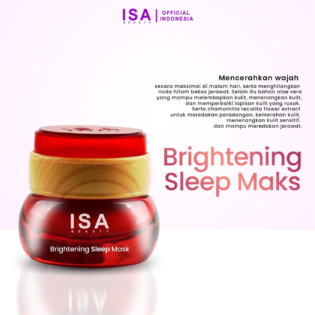 ISA Beauty Brightening Sleep Mask 20gr Pelembap Wajah dan Pencerah Wajah Kusam