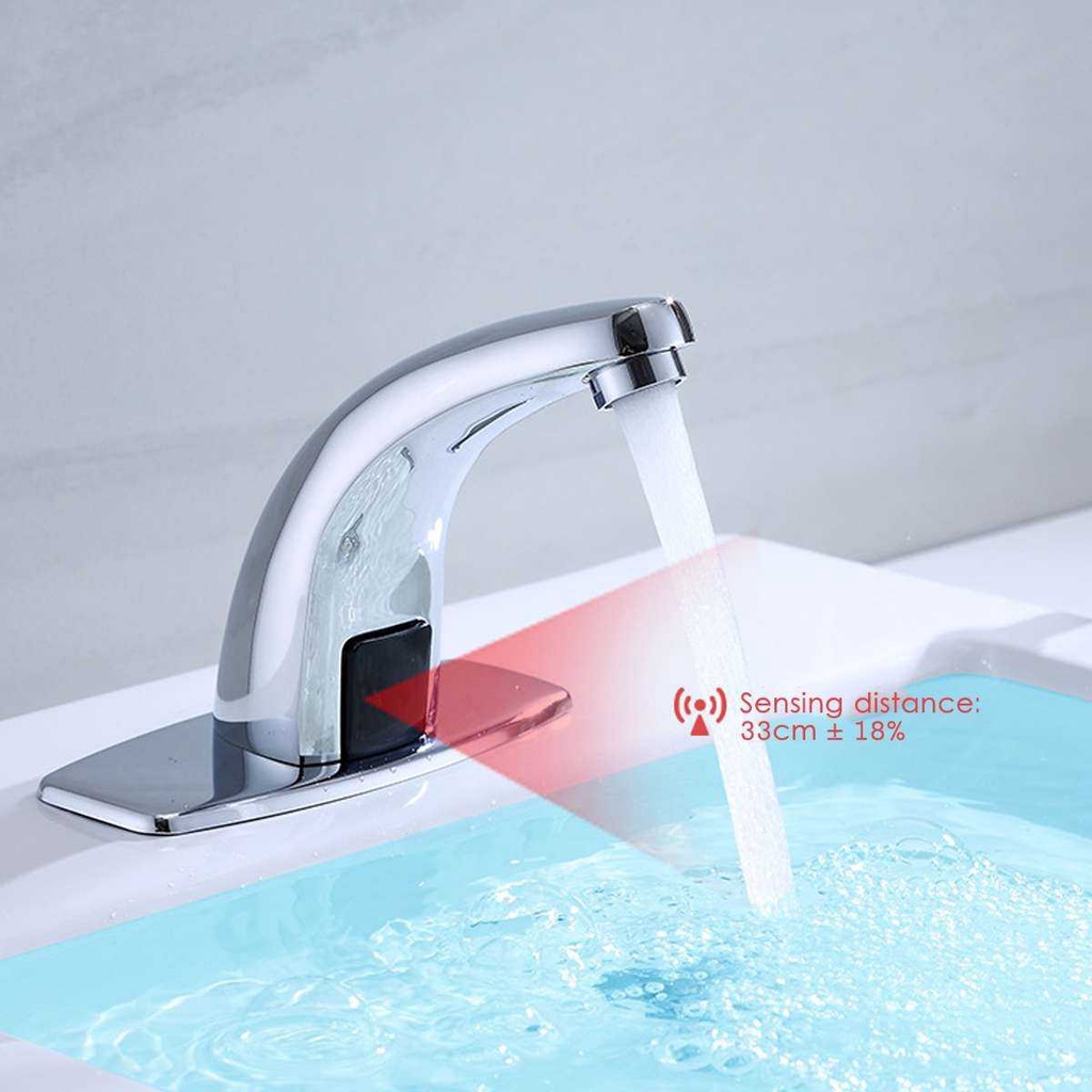 Kran Keran Wastafel cuci tangan Sensor Otomatis otomatik tanpa kontak Wastafel Touchless Bathroom Sink Faucet