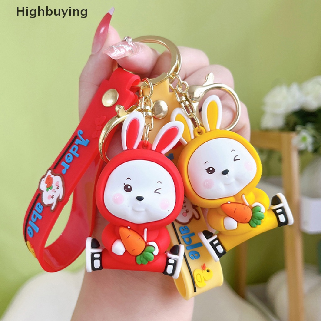 Hbid Gantungan Kunci Lucu Rabbit Key Chain Carrot Key Holder Gantungan Kunci Tas Couple Kunci Mobil Liontin Perhiasan Hadiah Glory