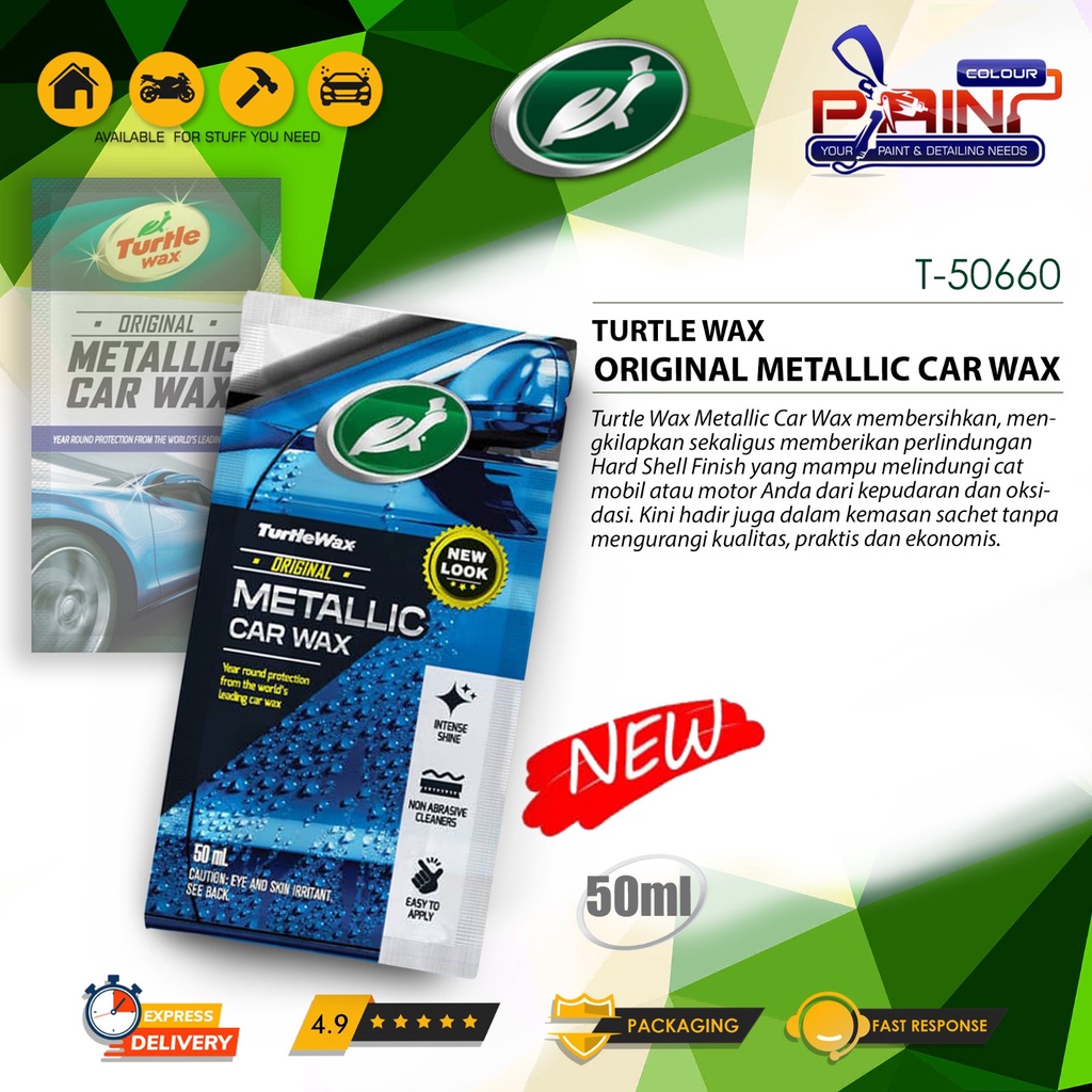 Turtle Wax Original Metallic Car Wax Kemasan Sachet 50mL Poles Mobil