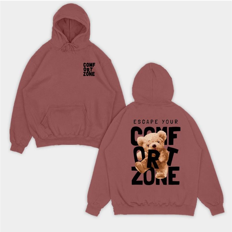 Hoodie jumper comfort zone (pria &amp; wanita)