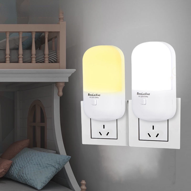 Lampu Baca Pelindung Mata Hemat Energi Cahaya Lembut Dua Warna Dapat Disesuaikan Standar As Kreatif Lampu Tidur Plug-in LED Socket Lamp Lampu Malam Rumah Kamar Tidur Pencahayaan Samping Tempat Tidur