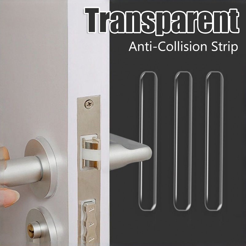 Strip Perlindungan Anti Gores Pinggiran Pintu Mobil Invisible Clear Silicone Door Anti-Tabrakan Stiker Strip Pelindung Silencing Tanpa Jejak Untuk Pintu Dinding Lemari Furniture Mobil