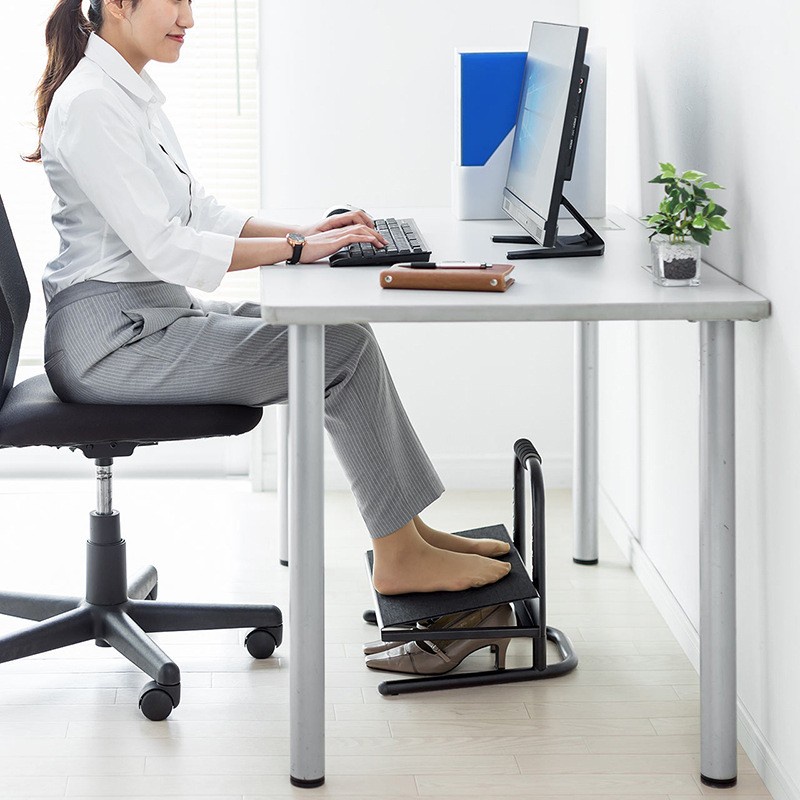 STOM Footrest Under Desk Ergonomic Adjustable Foot Stool Tatakan Kaki