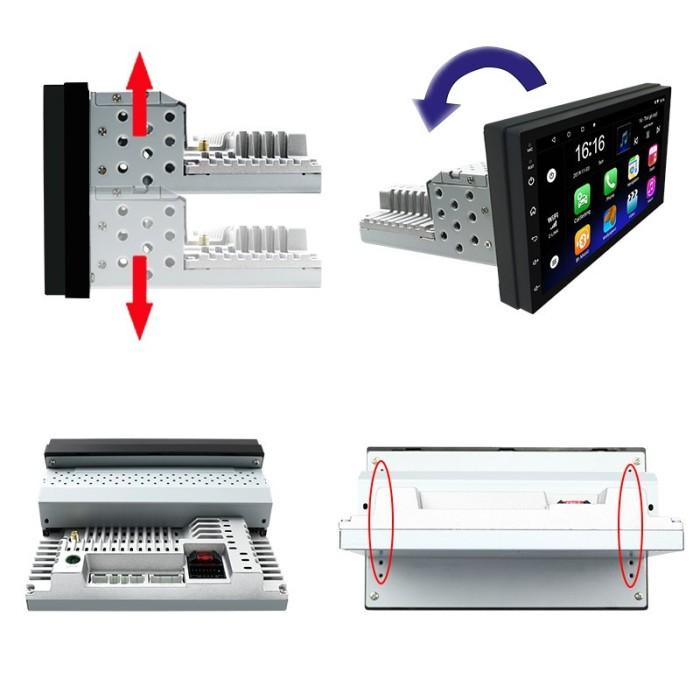 Single din 7 Inchi Android GPS Wifi Tape Mobil untuk mobil single din