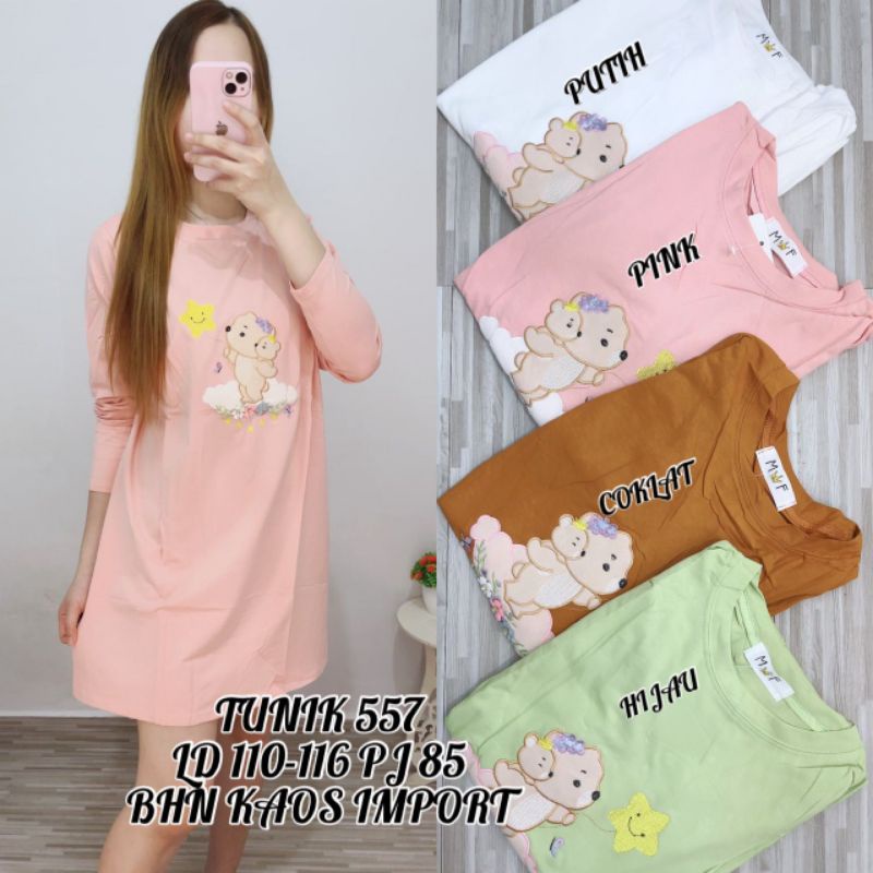 BAJU ATASAN WANITA TUNIK KAOS IMPORT HIGH QUALITY 557