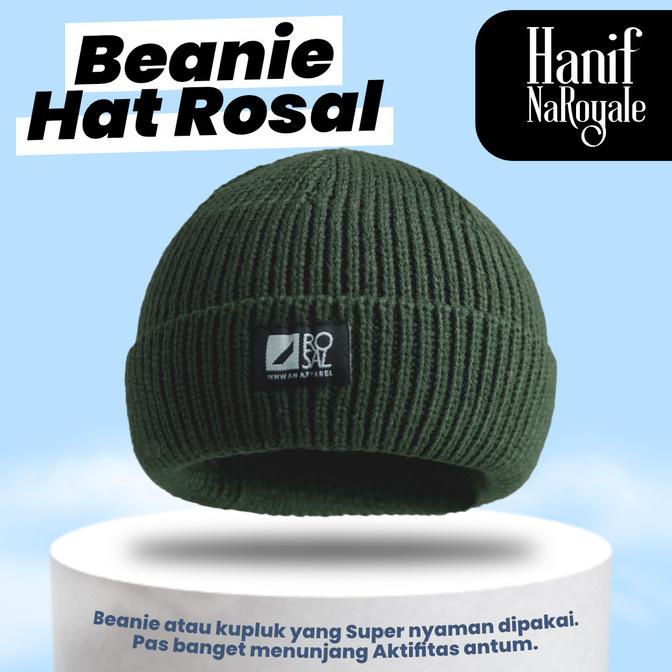 Beanie Hat Rosal - Peci Kupluk Polos Topi Beanie Rosalhat Pria Muslim