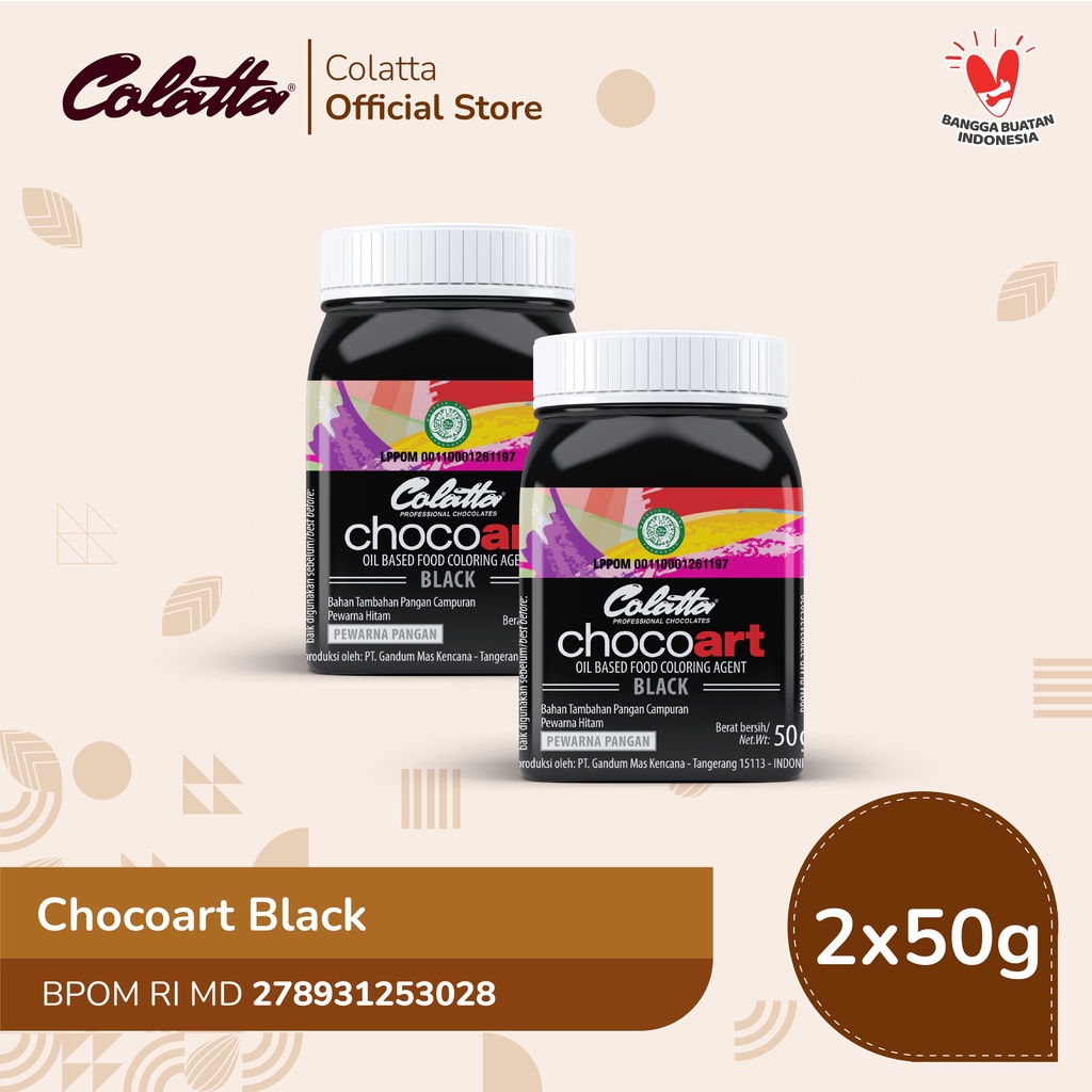 

Bundling Colatta Chocoart Halloween Black - Pewarna Makanan 50g - Isi 2