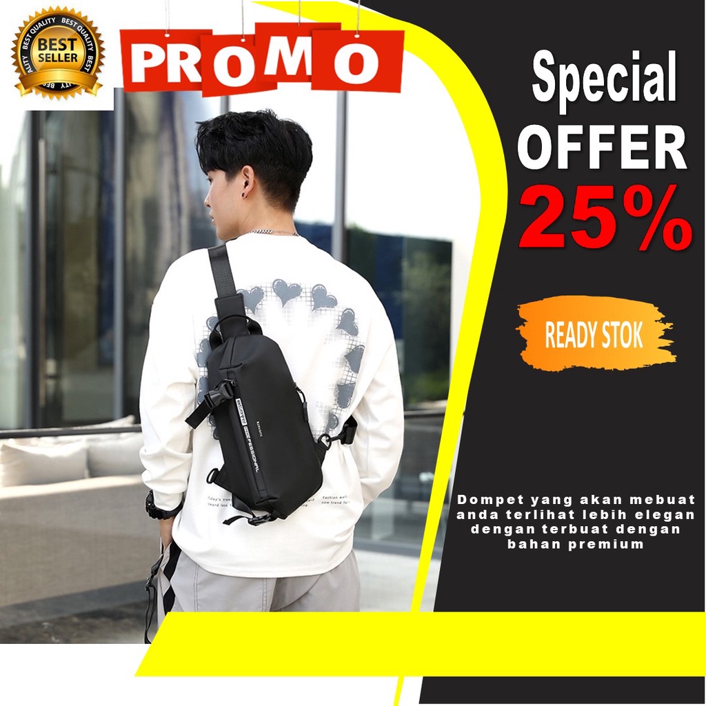 [ FREE ONGKIR ]Tas Selempang Pria Slingbag Tas Pria Suoyate 1705 NEW ARRIVAL
