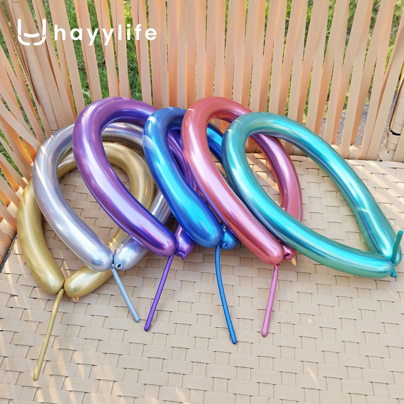 SOOKA Strip Balon Panjang Warna Metalik Untuk Pesta Ulang Tahun / Pernikahan / Natal HL-GDJ814