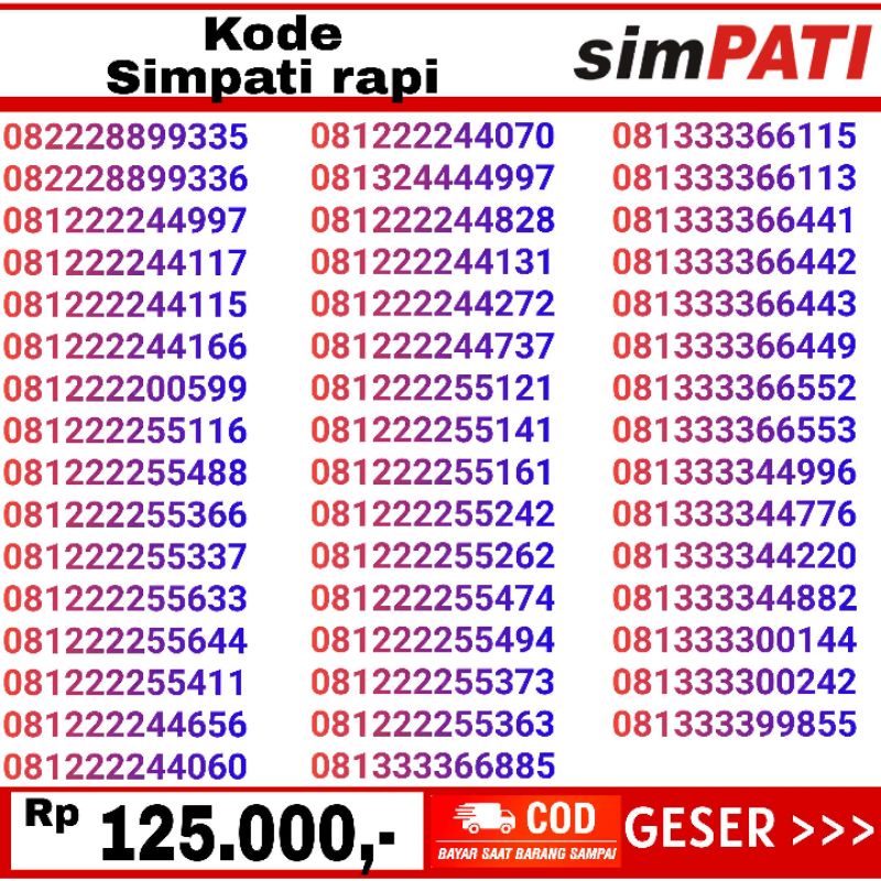 simpati telkomsel 123456 awalan 081 murah