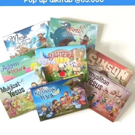 12.12 SALE Pop up Seri alkitab satuan simson pop up/ penyaliban / adam hawa / yunus /kelahiran Yesu 