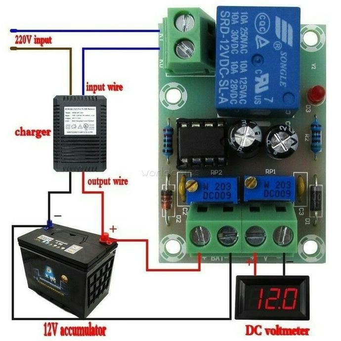 Modul XH-M601 Battery Charger Control 12V Baterai Aki rajaav77