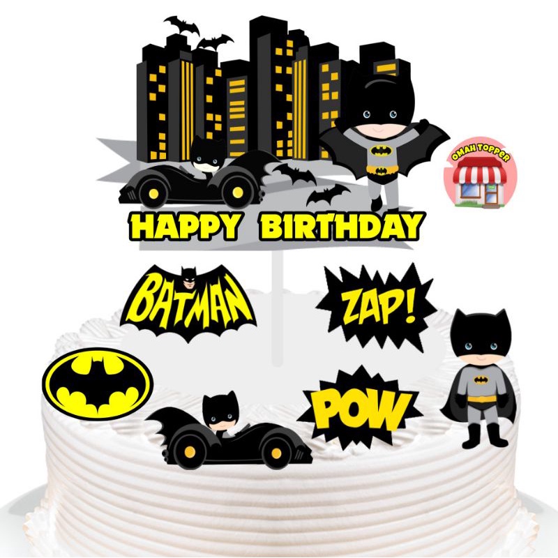 Topper Tema Batman / Topper Cake / Kue Ultah