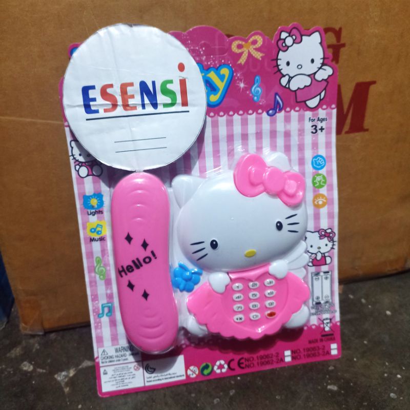 Mainan Edukasi Anak Telepon Hello Kitty 2553 - Mainan Telepon Motif Kitty