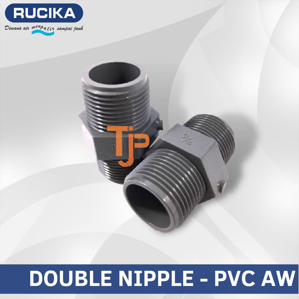 RUCIKA DOUBLE NIPPLE PVC AW 1/2&quot;