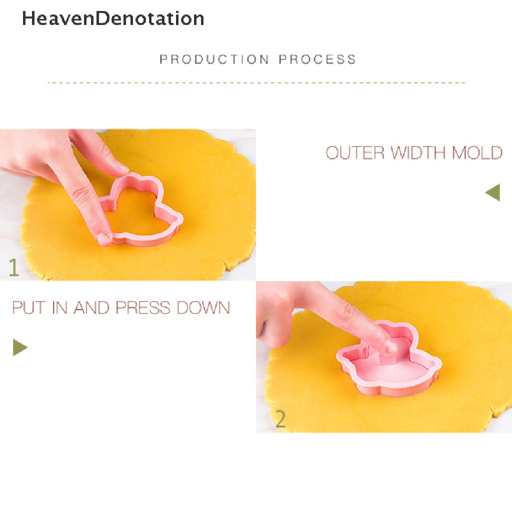 [HeavenDenotation] 8pcs Bee Honeycomb Cookie Cutter 3D Kartun Hewan Ditekan Biskuit Embosser Cetakan Cookie Stamp DIY Fondant Kue Decorag Alat HDV