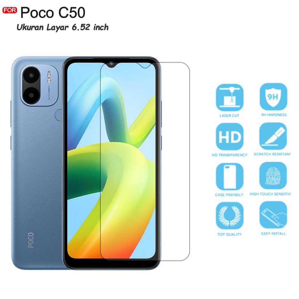 Tempered Glass Poco C50 Premium Quality Anti Gores Kaca