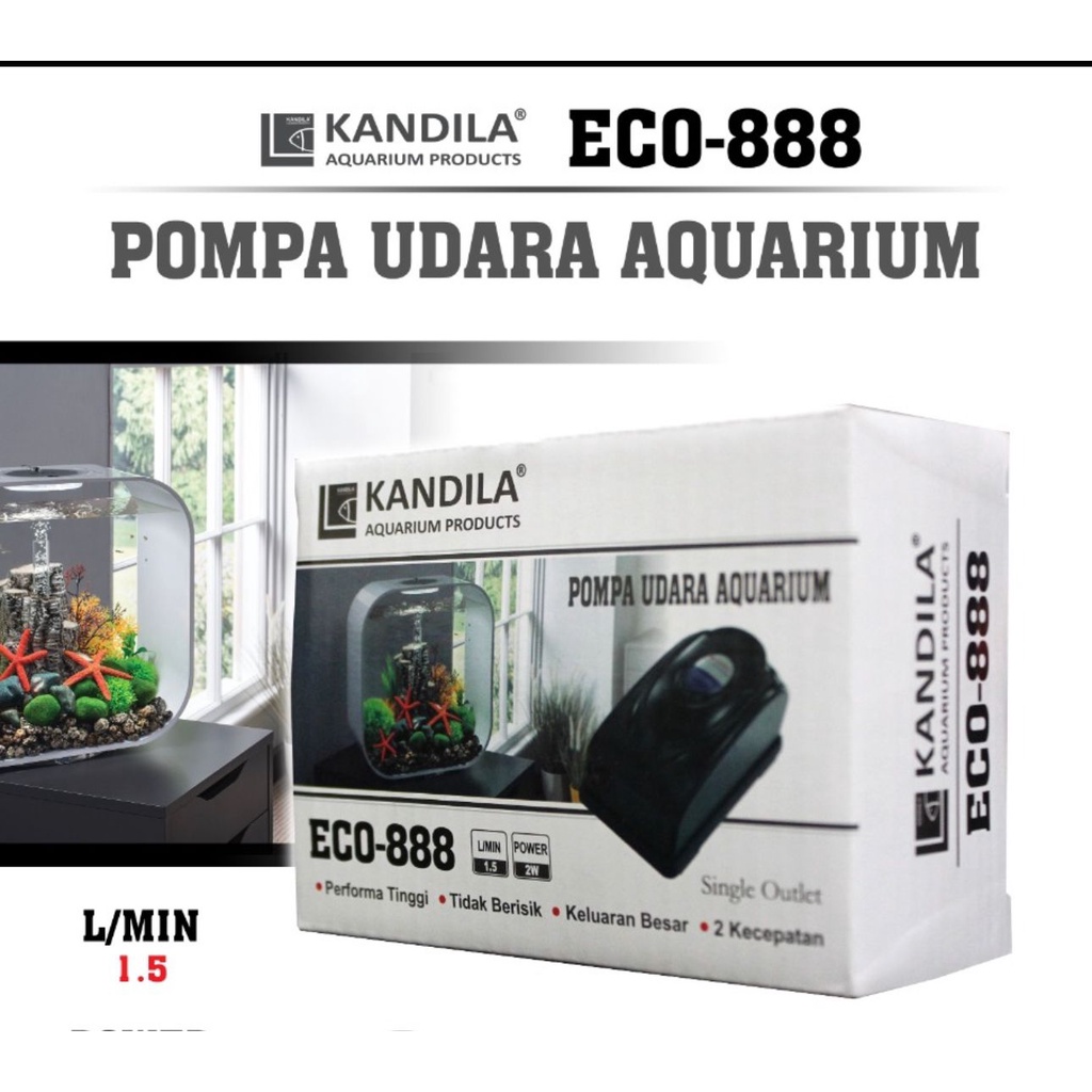 AERATOR AQUARIUM MESIN KANDILA ECO SERIES 1 LUBANG &amp; 2 LUBANG