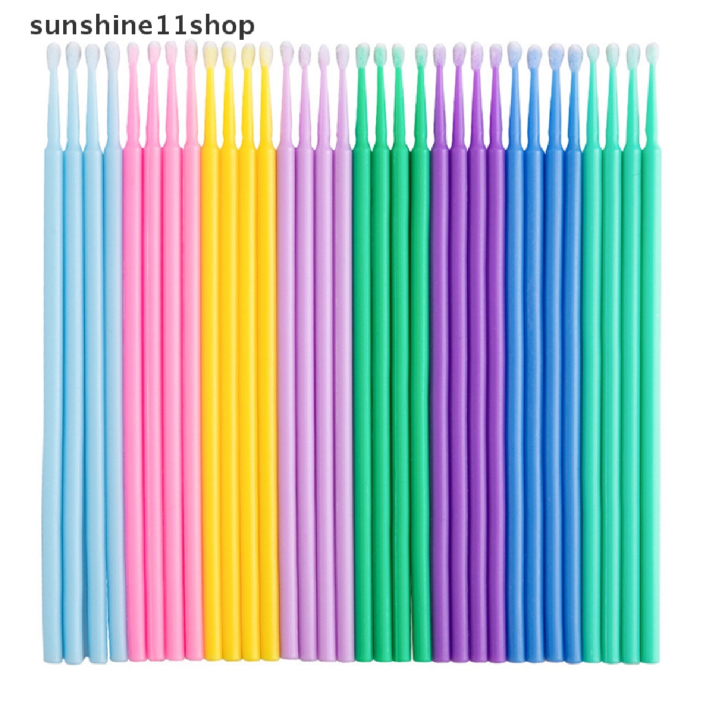 Sho 100pcs/lot Kuas Cat Touch-Up Up Paint Micro Brush Tips Auto Mini Head Brush N