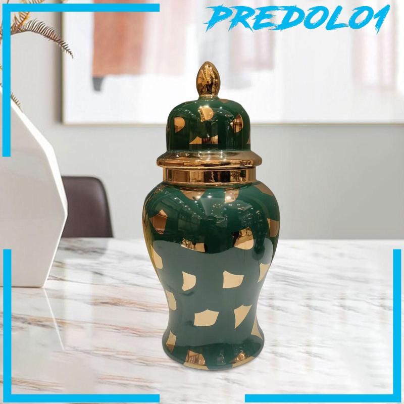 [Predolo1] Vas Guci Modern Dengan Tutup Collection Craft Porcelain Untuk Dekorasi Pernikahan Pesta