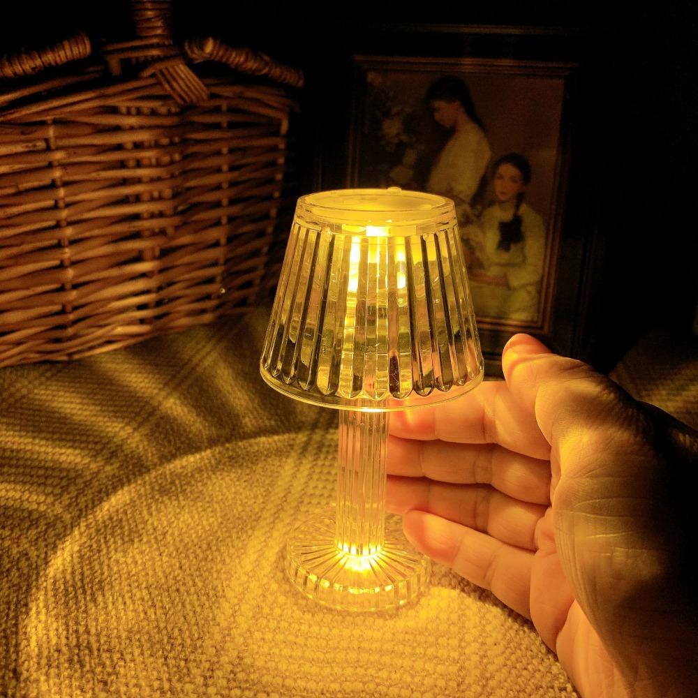 [Elegan] Proyeksi Lampu Malam Cafe Bar Dekorasi Rumah Romantis Lampu Tidur Kristal Decor Light Desk Lamp