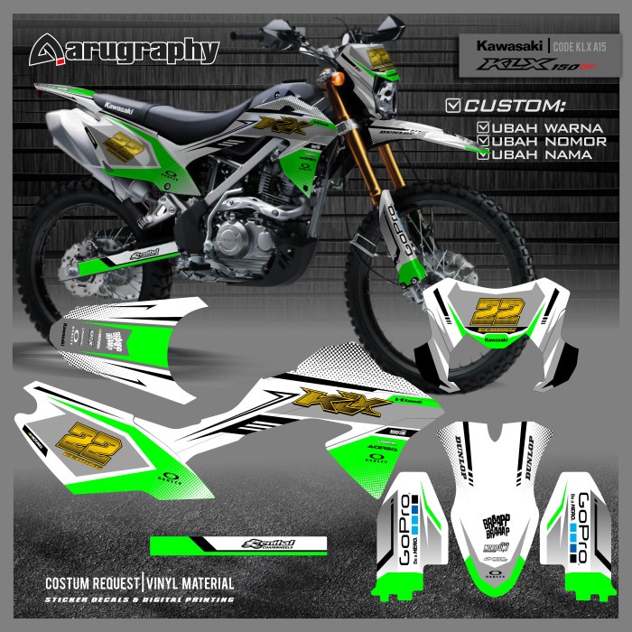 DECAL KLX BF 150 / Sticker decals klx / stiker decal klx A15