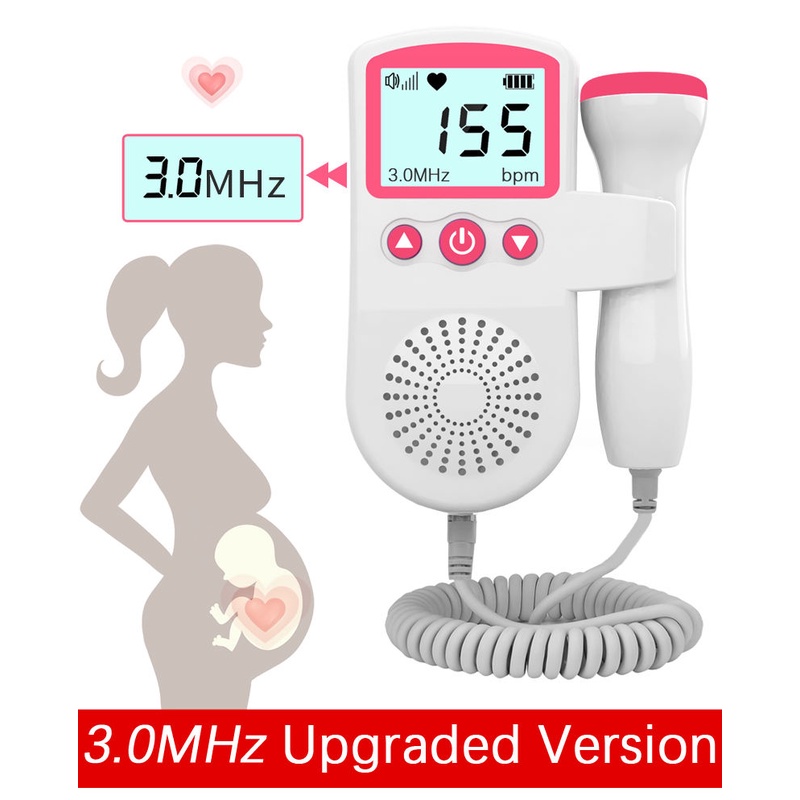 Bwesh Mesin Deteksi Jantung Janin Bayi Doppler Deteksi Janin Jantung Janin Bayi Fetal Doppler Heartrate Monitor