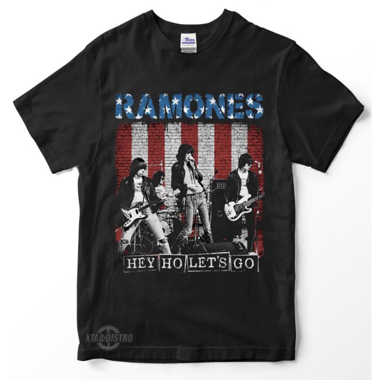 XTAB DISTRO kaos RAMONES 4 HEY HO LETS GO Premium tshirt kaos band ramones rock n roll Baju Tshirt