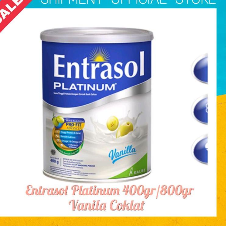 

♚ Entrasol Platinum Senior Coklat Vanila 400gr 800gr Susu LANSIA Chocolate Vanilla KALBE ✯