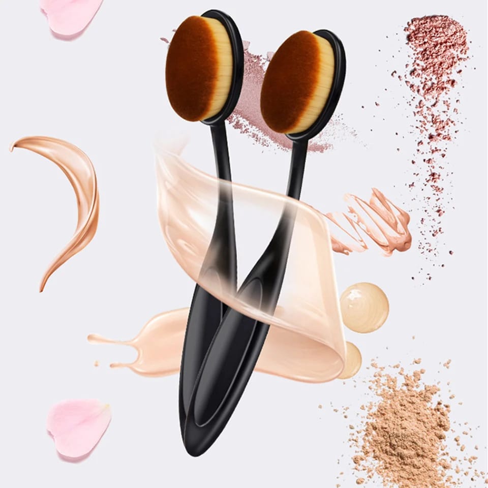 KUAS FOUNDATION OVAL / BRUSH MAKE UP FOUNDATION BENTUK SIKAT F949