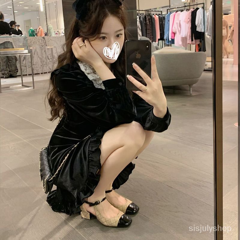 #Sisjuly# Sepatu pantofel tunggal dengan ujung persegi pemblokiran warna Prancis untuk wanita