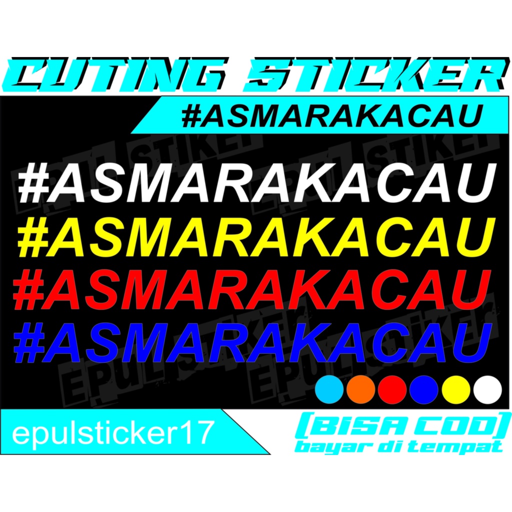 Jual STIKER ASMARA KACAU VIRAL STIKER KEREN,ASMARAKACAU | Shopee Indonesia