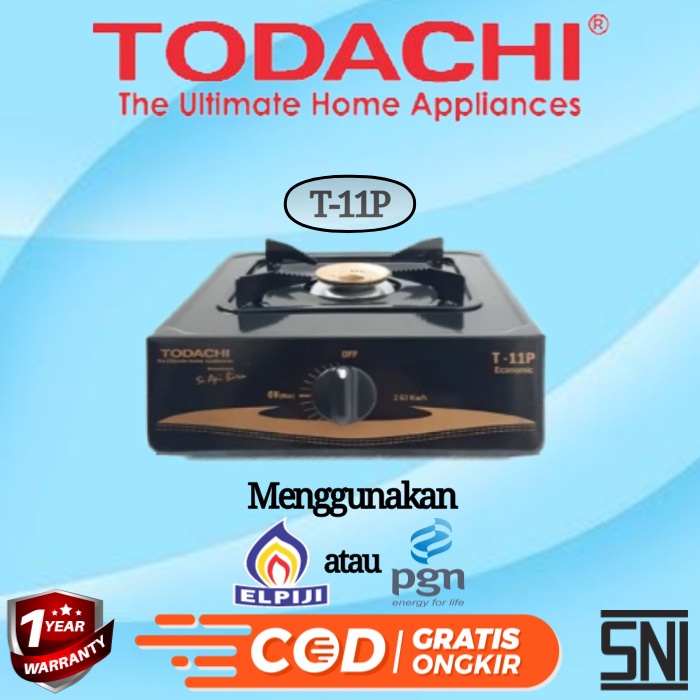 KOMPOR GAS 1 TUNGKU - GAS STOVE TODACHI T-11P