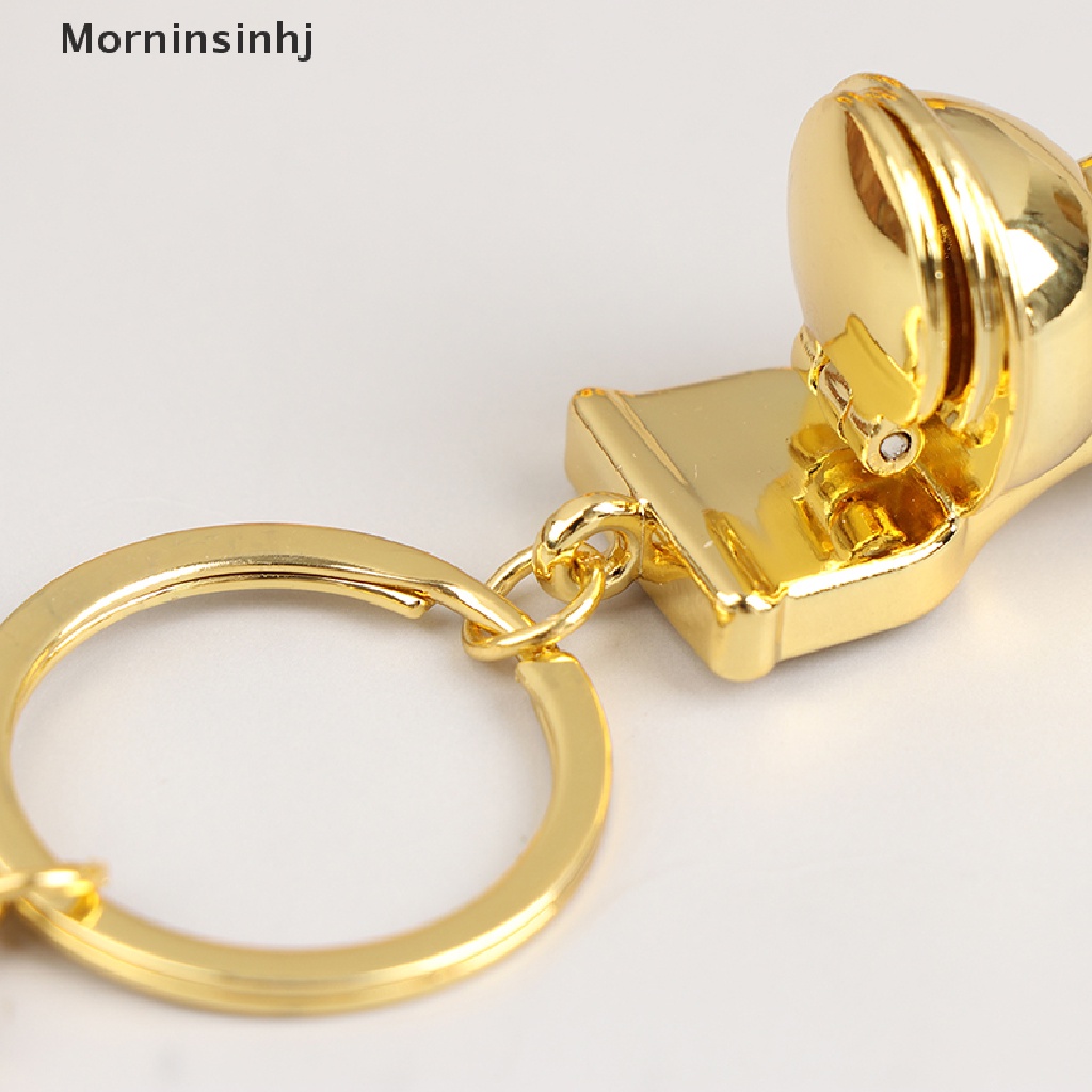 Mornin Kreatif Toilet Gantungan Kunci Simulasi Mini Keyring 3D Liontin Fashion Hadiah id