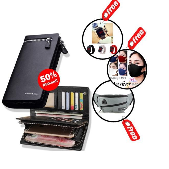✪ Dompet Branded Panjang Pria Banyak Slot Kartu ♦