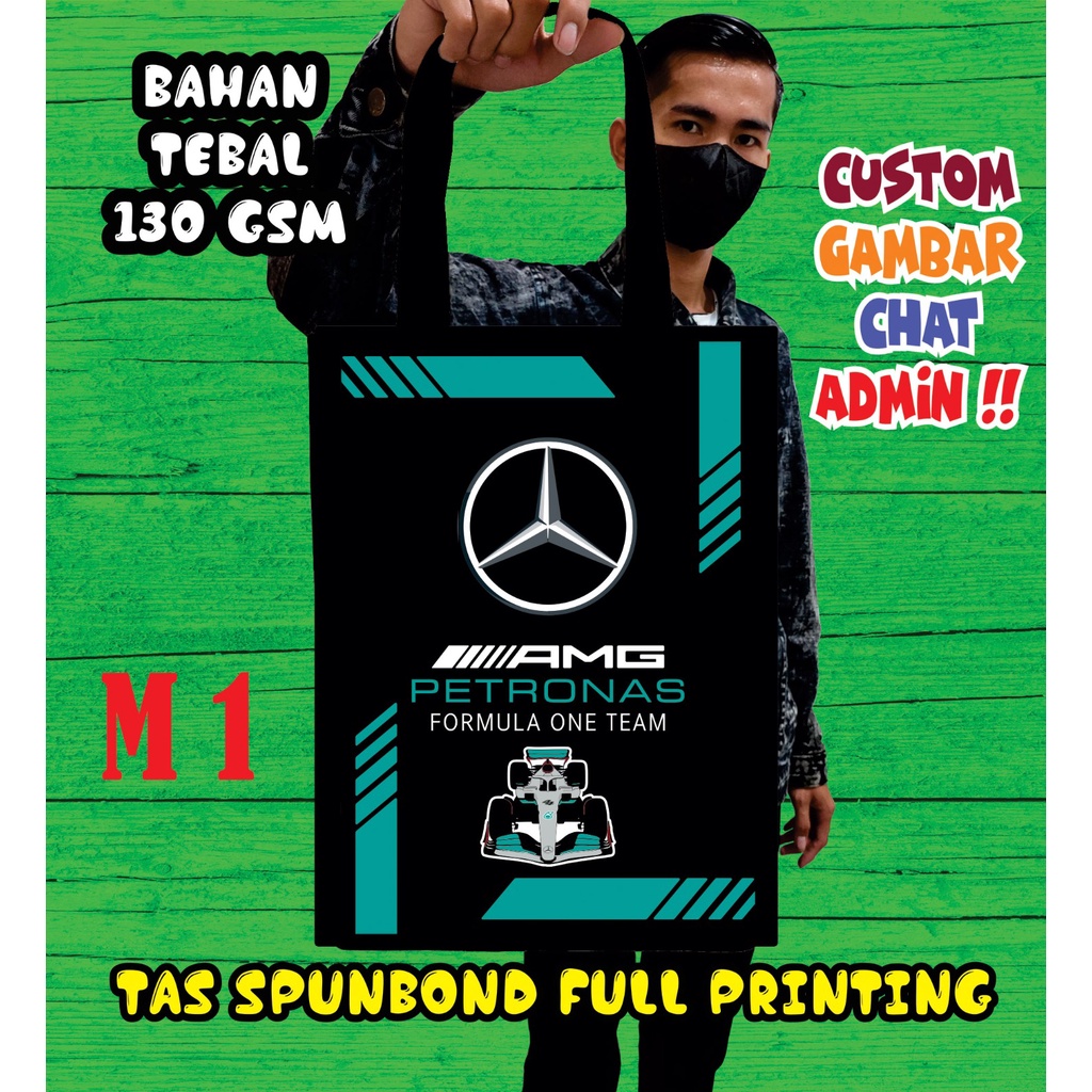 Tas Spundbond Mercedes Benz AMG Petronas/Tas Belanja Mercedes Benz/Tas Belanja Custom