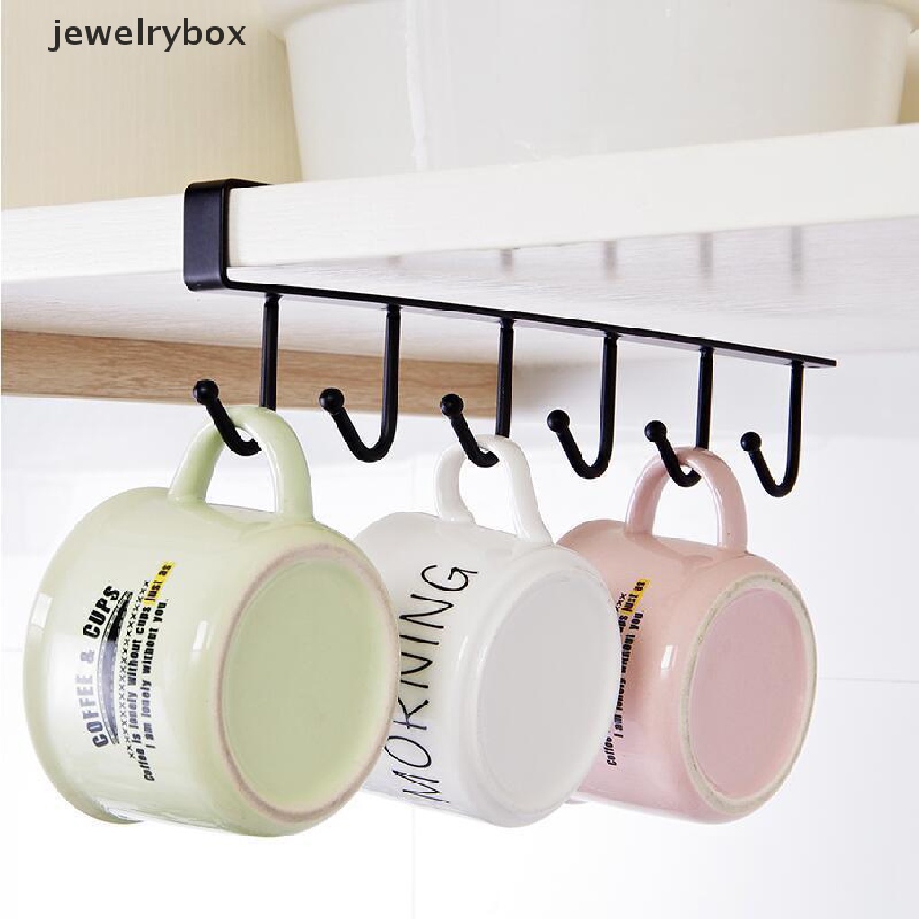 [jewelrybox] 6-hooks Kitchen Accessor Rak Penyimpanan Kait Baju Gantung Lemari Organizer Butik