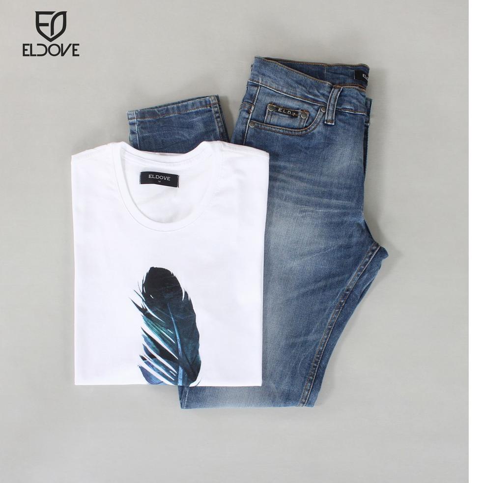 BIG SALE Eldove Paket Celana Jeans + Kaos 8508