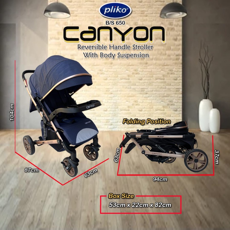 Stroller Pliko Canyon 650 Reversible