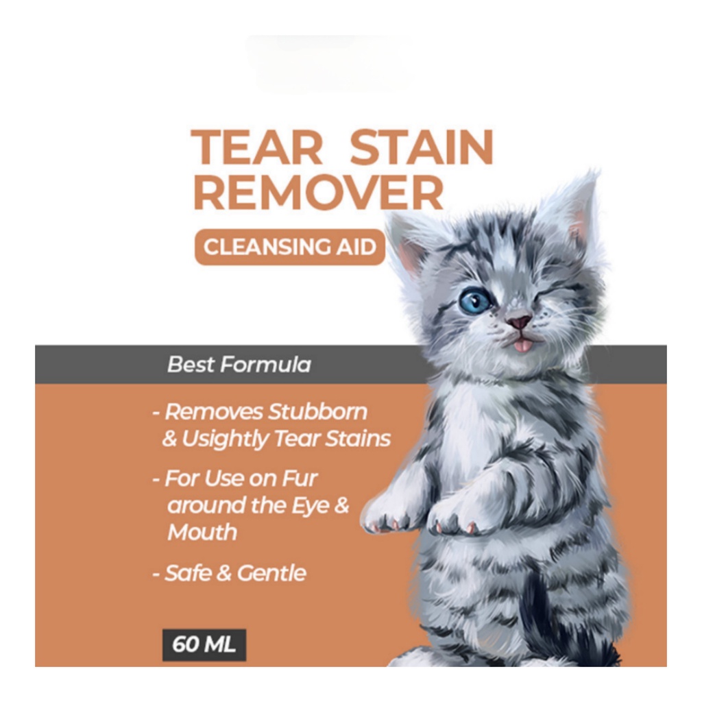 Tear Stain Remover Pembersih Mata Kucing - Pembersih Noda Kotoran Mata Kucing - Eye Cleanser 60ML [ CS ]