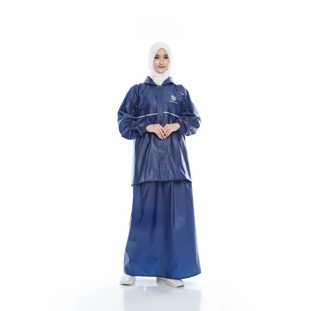 JAS HUJAN WANITA SETELAN ROK CELANA RAINCOAT HIJAB BY EXTRIME