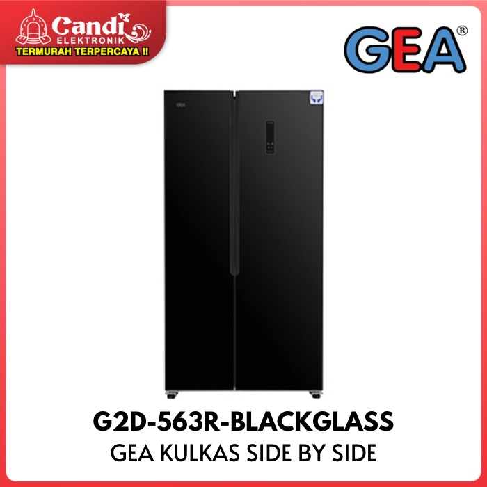 GEA INVERTER KULKAS SIDE BY SIDE 563 LITER G2D-563R-BLACKGLASS