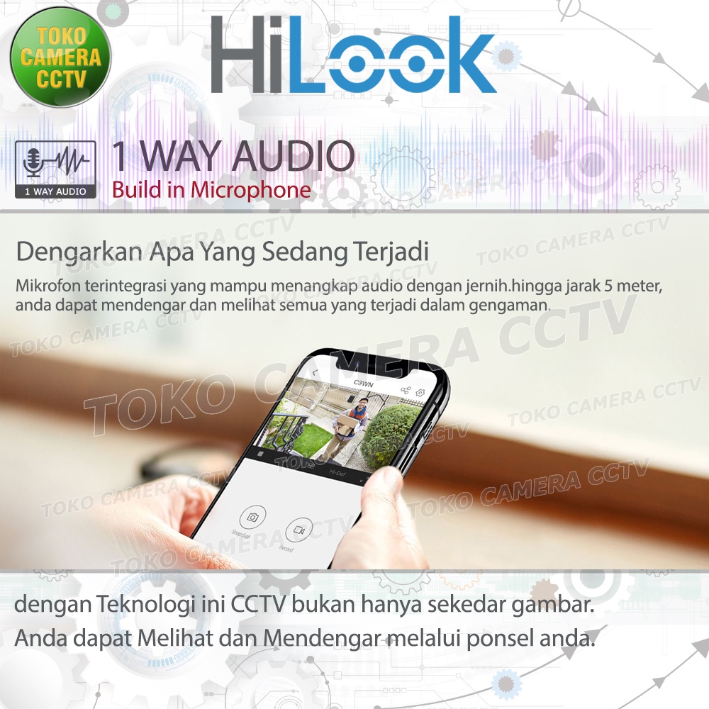 PAKET CCTV HILOOK 2MP 4 CHANNEL 2CAMERA AUDIO