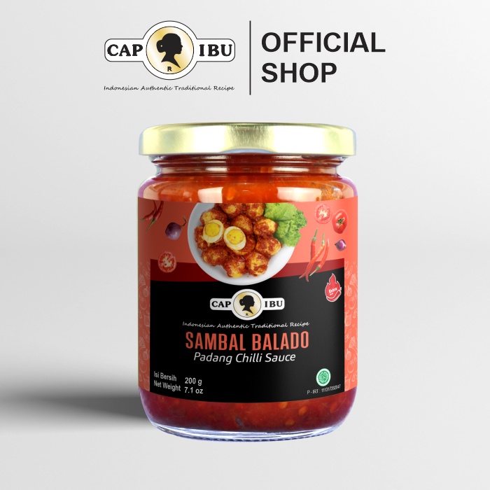 CAP IBU Sambal Balado Kemasan Jar Beling