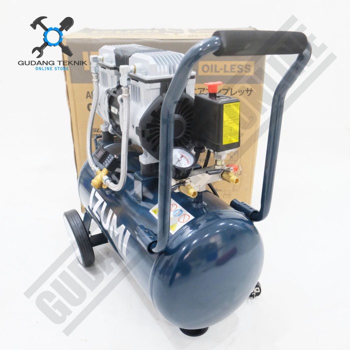 Kompresor Angin Tanpa Oli 24 Liter OL1390SS-24 IZUMI / Air Compressor Oilless Silent 1.75 Hp 24Liter OL1390SS IZUMI