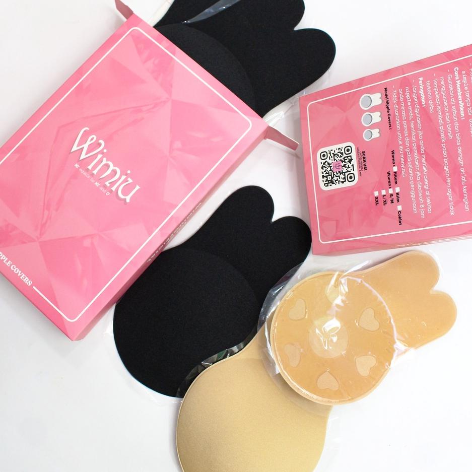 ❁ WIMIU BH Tempel Nipple Cover Pad Bulat Bra Tempel Push up Kelinci  ✤