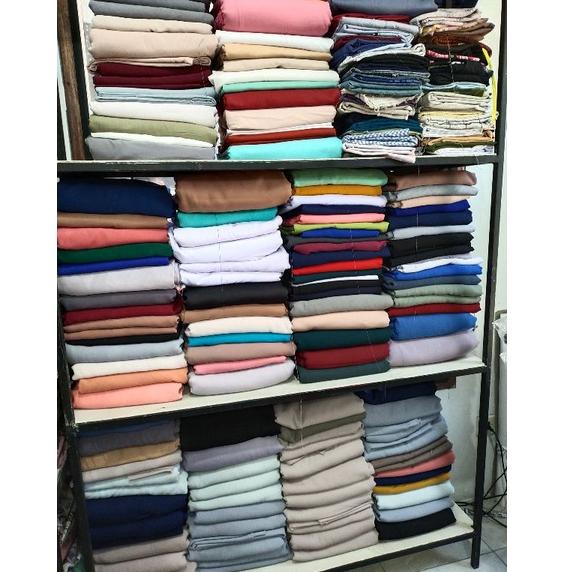 PALING DIMINATI KAIN KILOAN POLOS /AMUNZEN/MOSCREP/WOIS/SHAKILA PER 0,5 KG